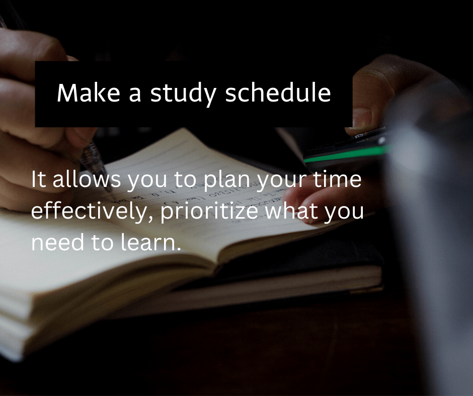 board exam strategies - study schedule