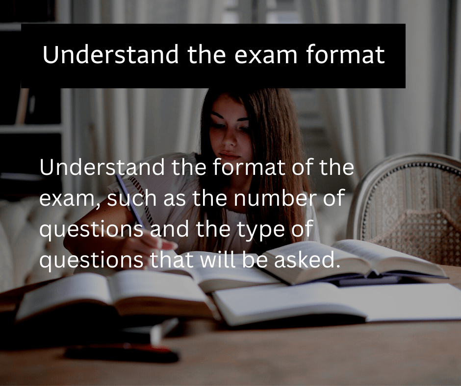 exam strategy - understand exam format